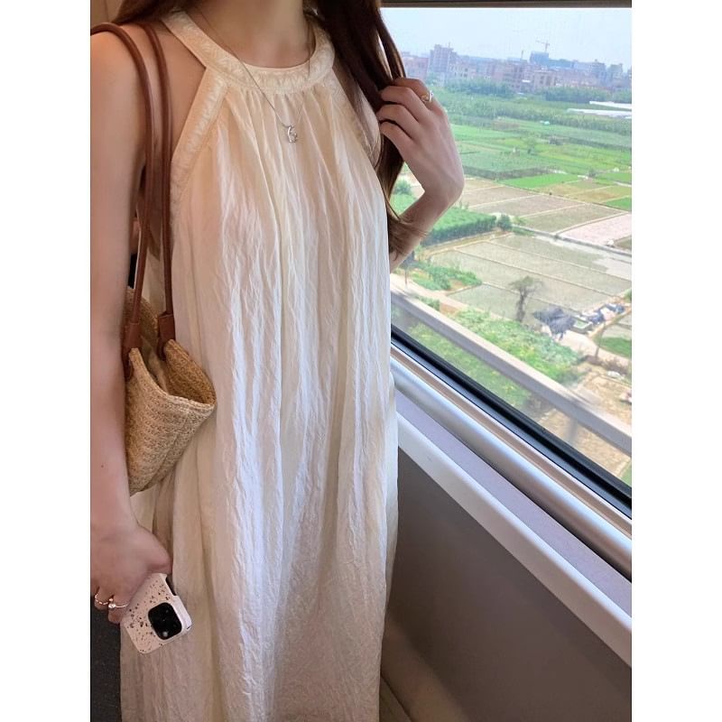Cloud Nine - Halter Effen Maxi Zonnejurk