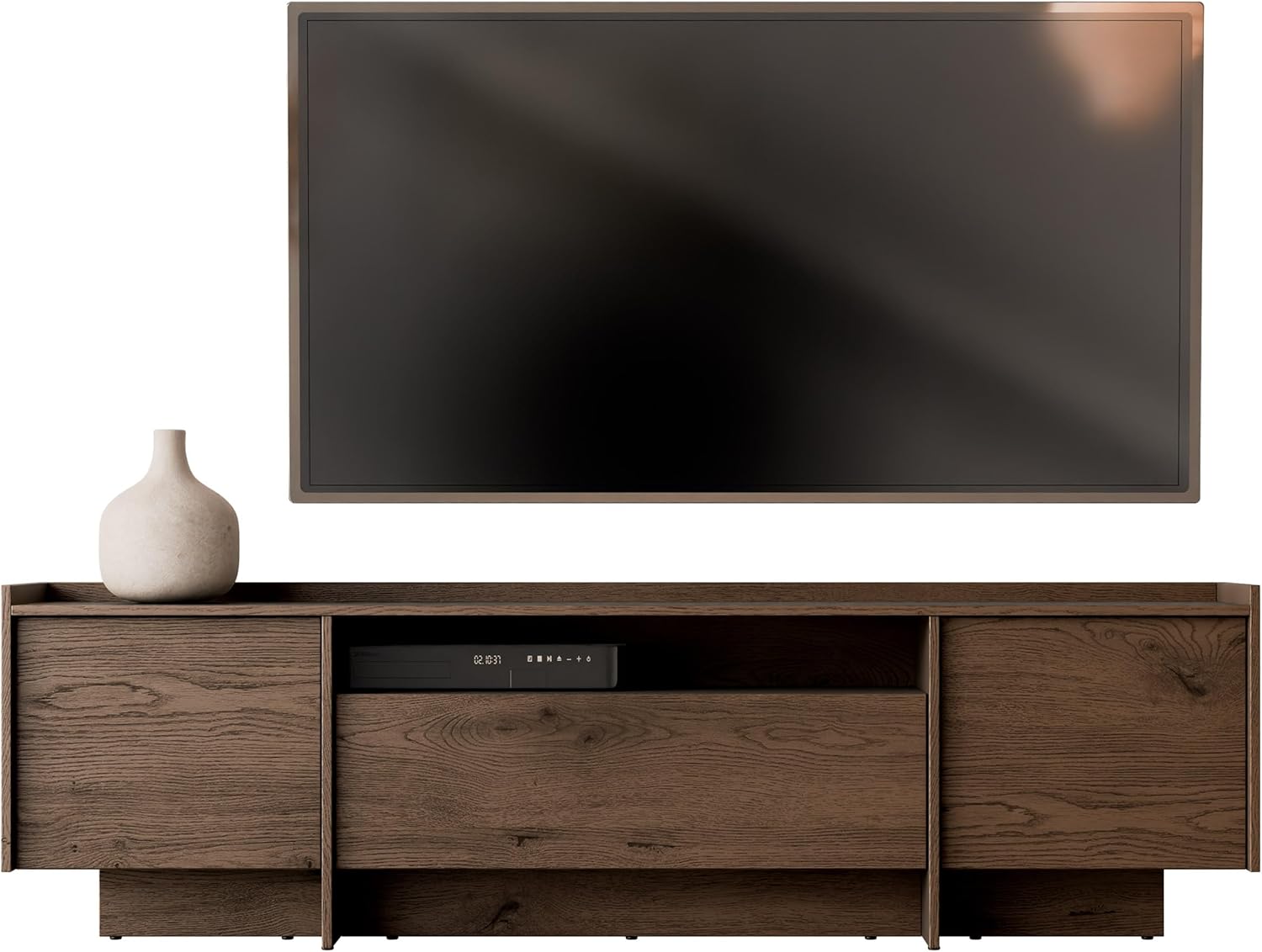 Mirjan24 TV-Schrank Jundia JA01 – Modernes TV-Lowboard mit Kabelloch, grifflose Türen und 3 Fächern – Fernsehtisch/TV-Unterschrank für Wohnzimmer (Baltic Storm)