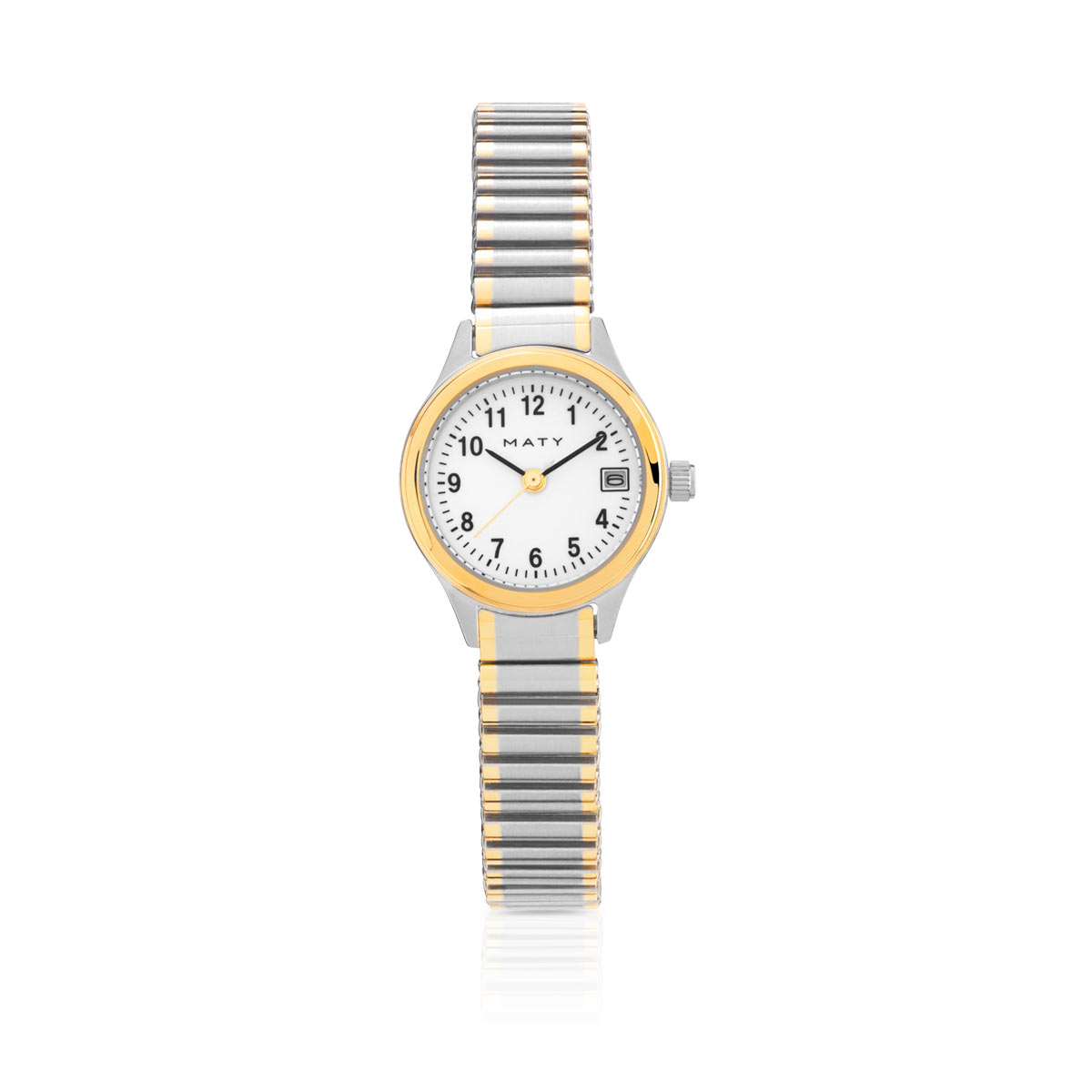 Montre femme bracelet acier bicolore