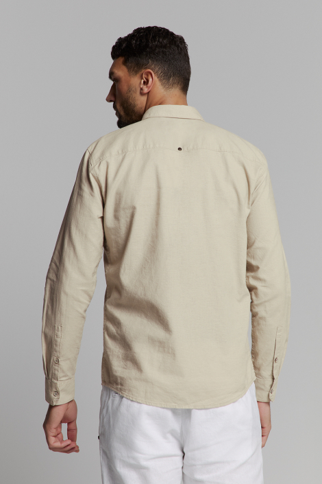 NO-EXCESS beige heren overhemd