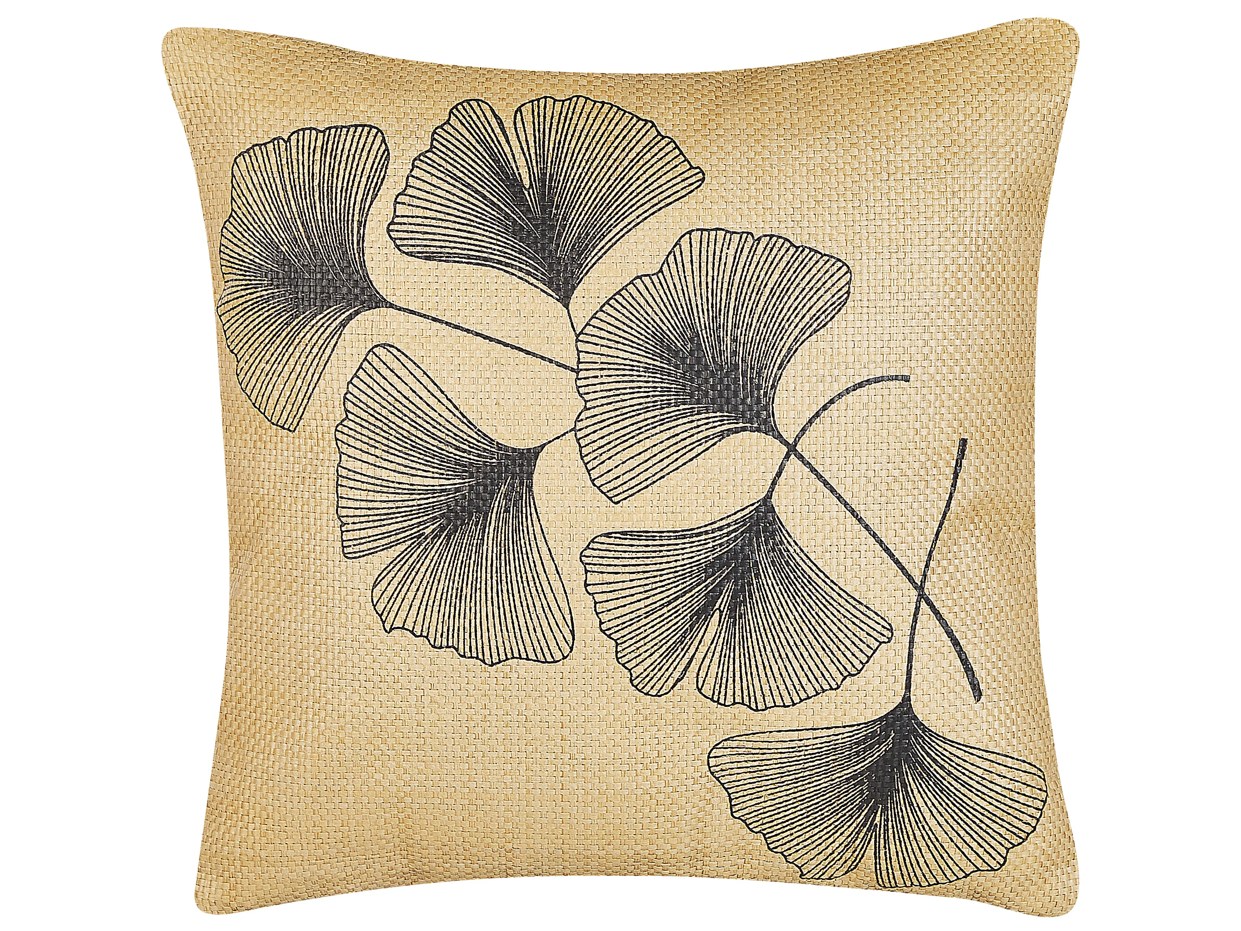 Set van 2 sierkussens WAKAD 45 x 45 cm Beige bladpatroon