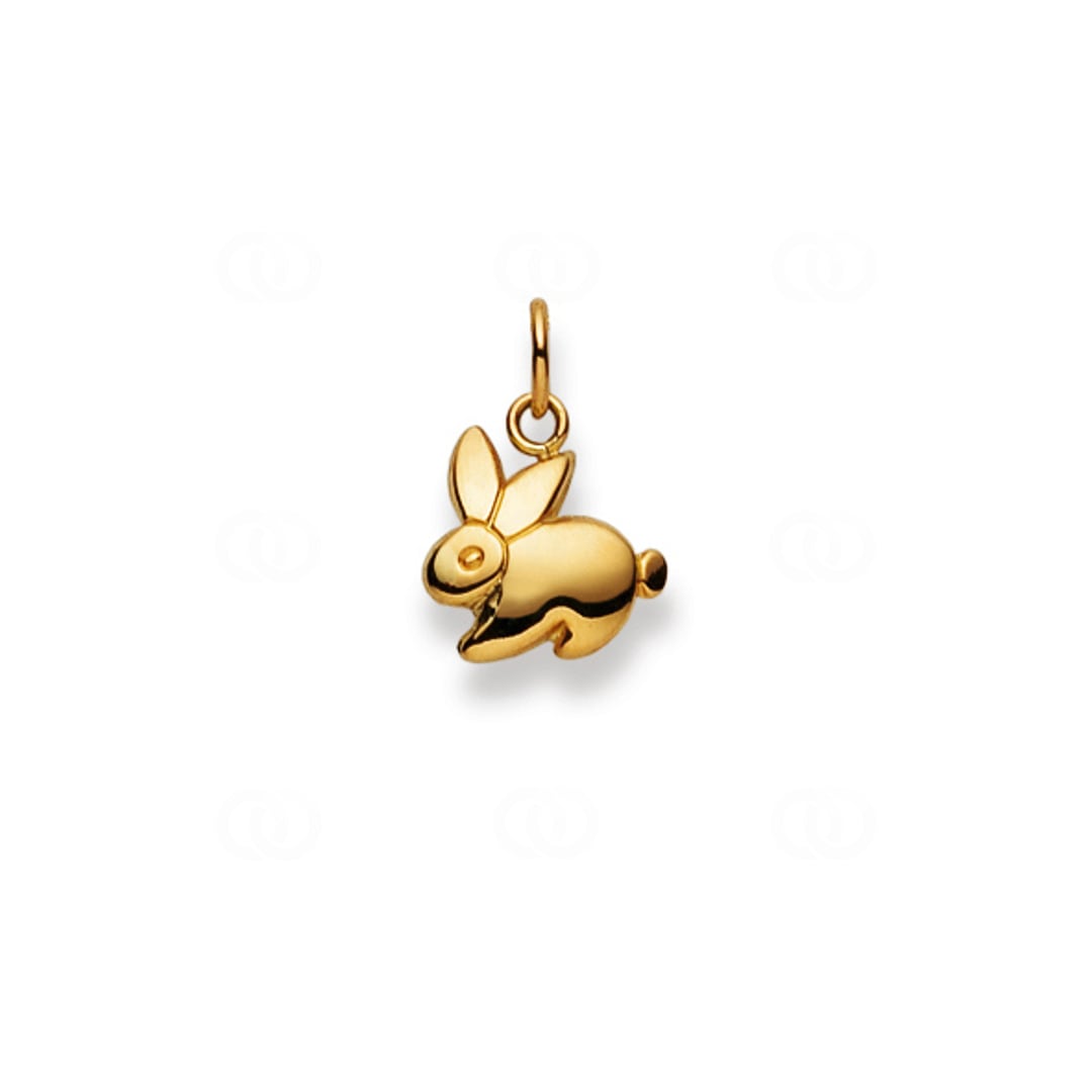 Anhänger 750/18 K Gelbgold Hase