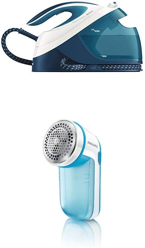 Centrale Vapeur de 1,8L 6,2 bars 2600W avec rasoir anti bouloches bleu