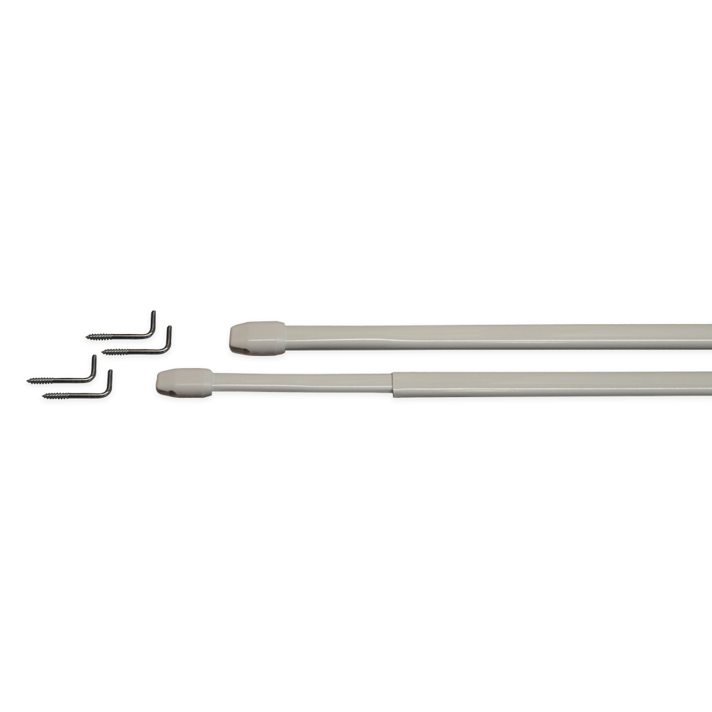 Scheibengardinenstangen - weiß - 2 Stück - 60-110 cm
