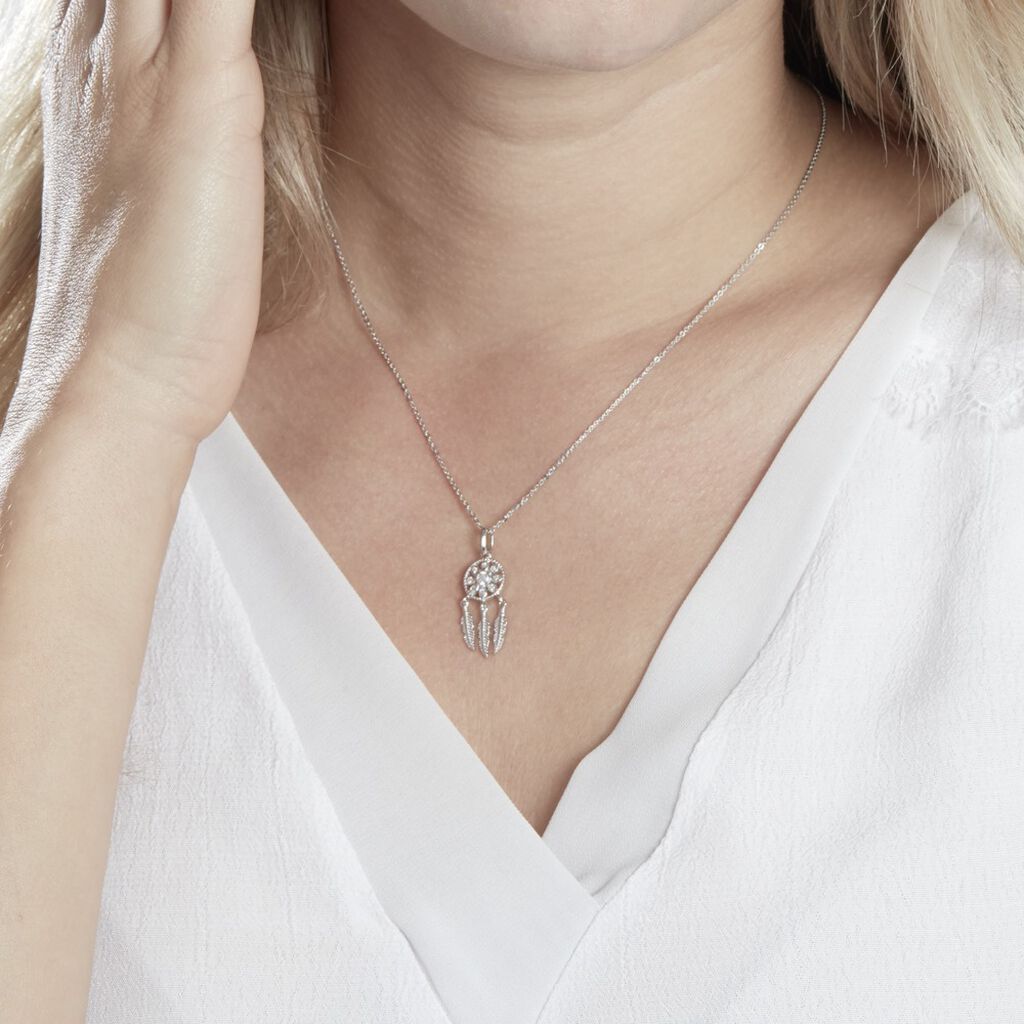 Collier Ioannina Argent Blanc Oxyde De Zirconium