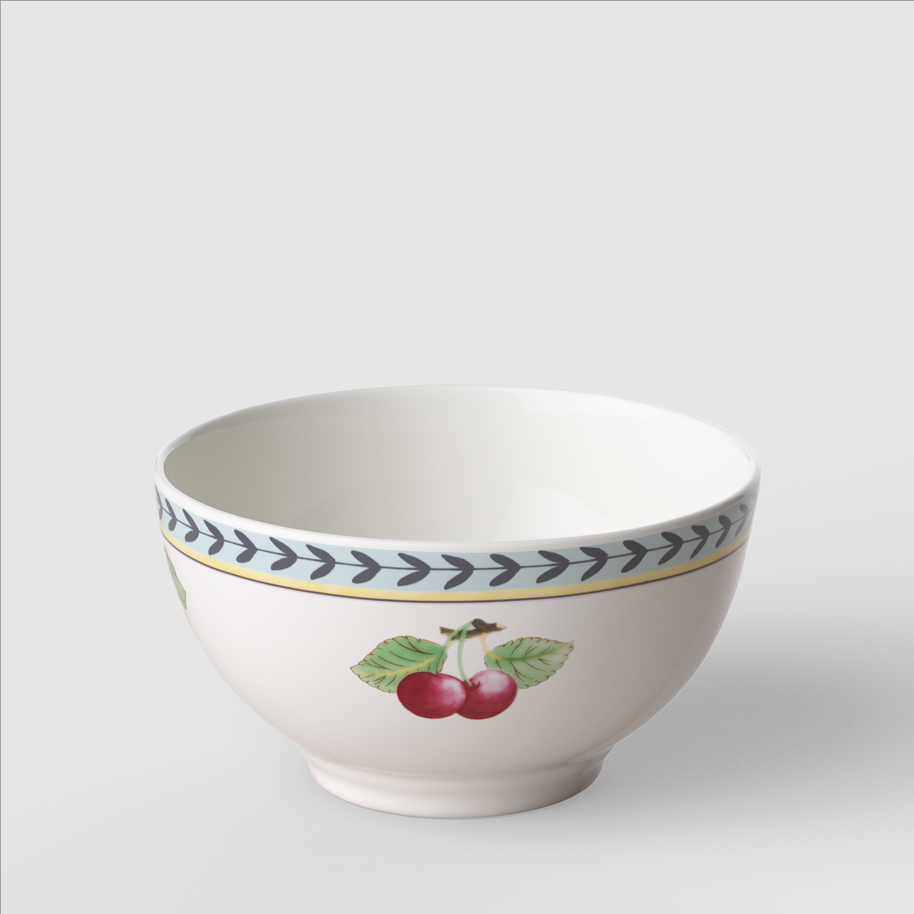 French Garden Dessert bowl Multi-colored, 15.9 oz, Premium Porcelain