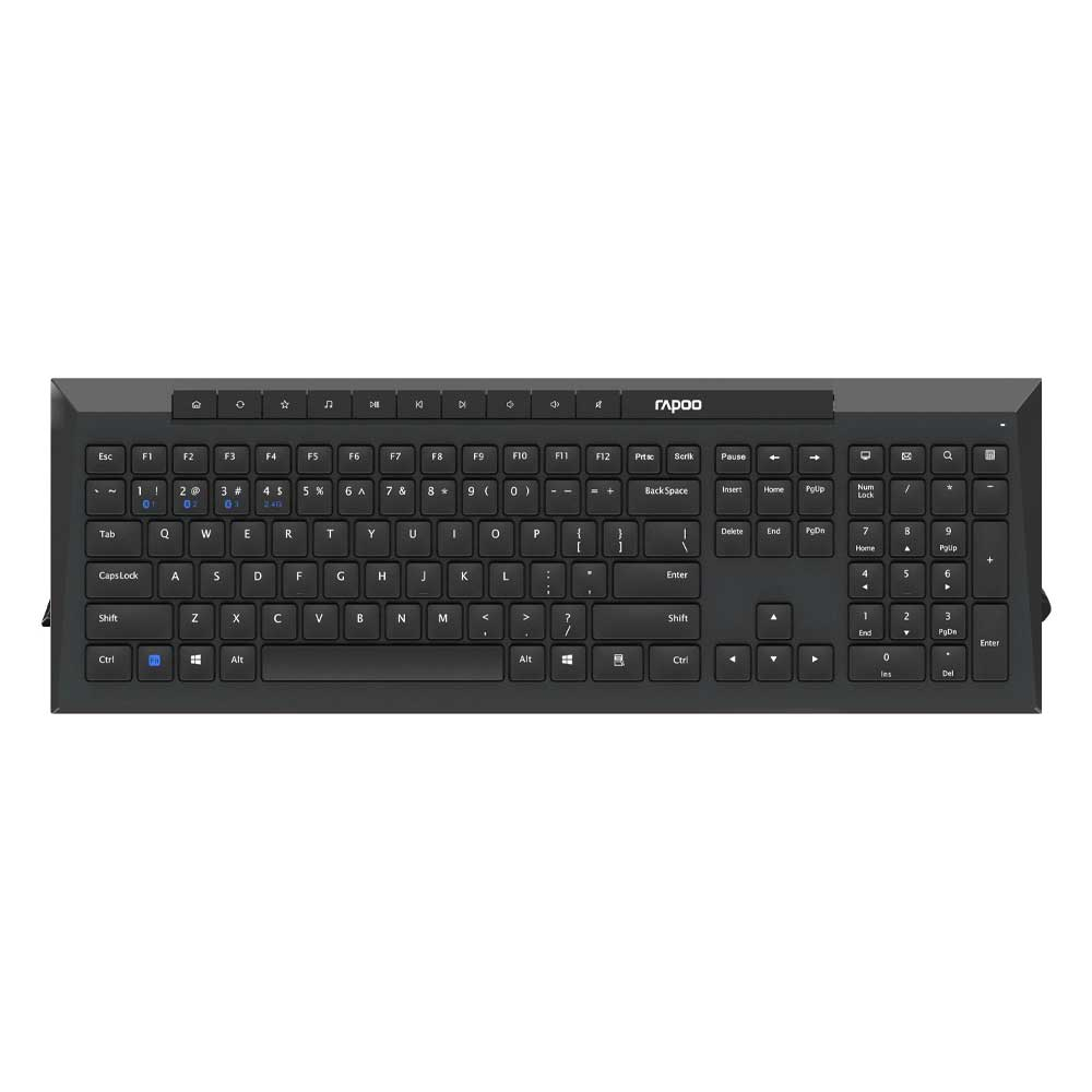 8210M Bluetooth Tastatur Optical Deskset Multi-Mode Wireless Keyboard Schweizer Layout   Maus (13572) - Schwarz