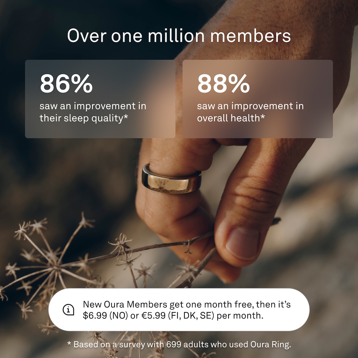 Oura-ring Gen3 Horizon smartring størrelse 10 (Gold)