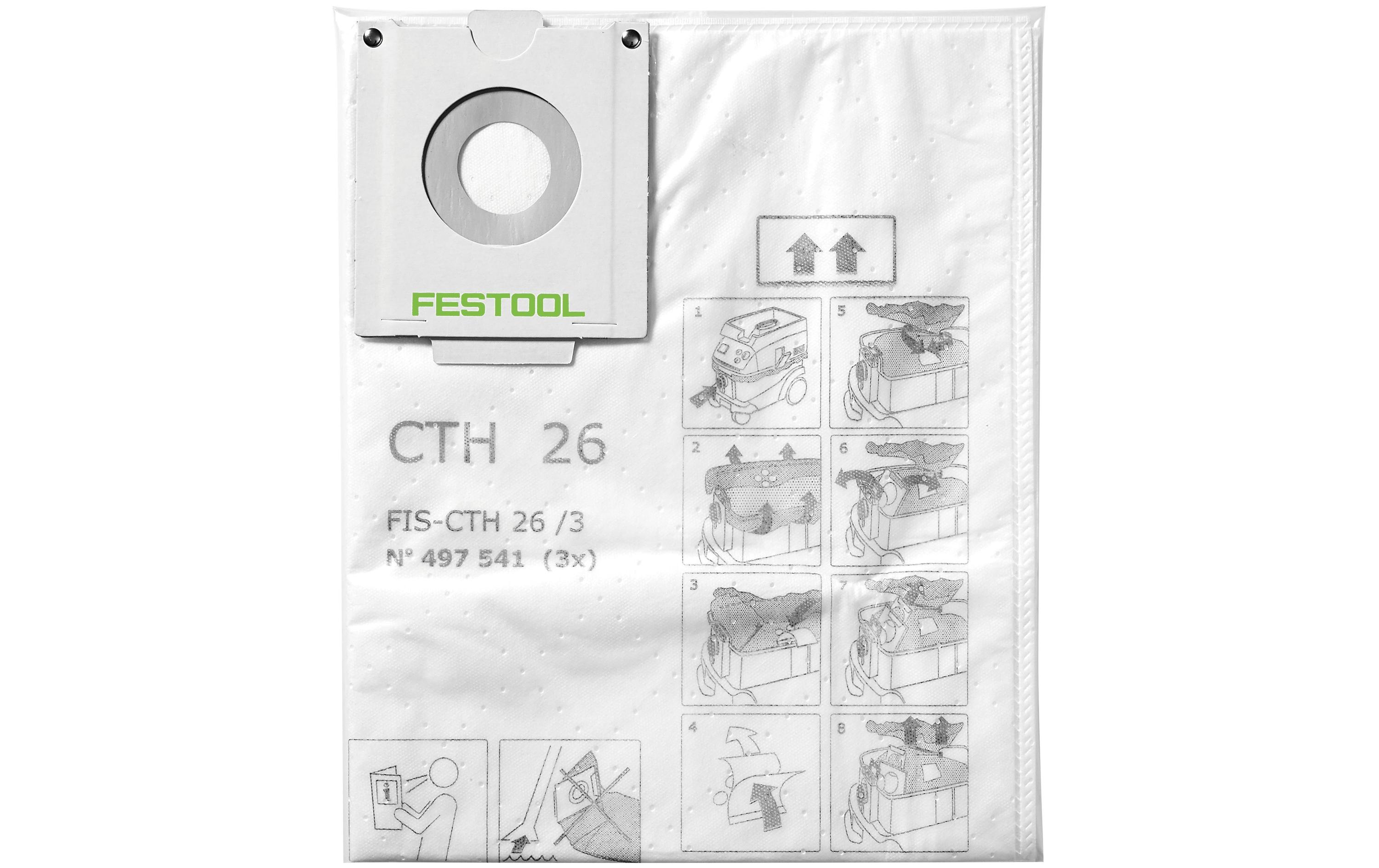 Sicherheitsfiltersack FIS-CTH 26, 3 StückSicherheitsfiltersack für effizientes, sauberes und gesundheitsschonendes Arbeiten