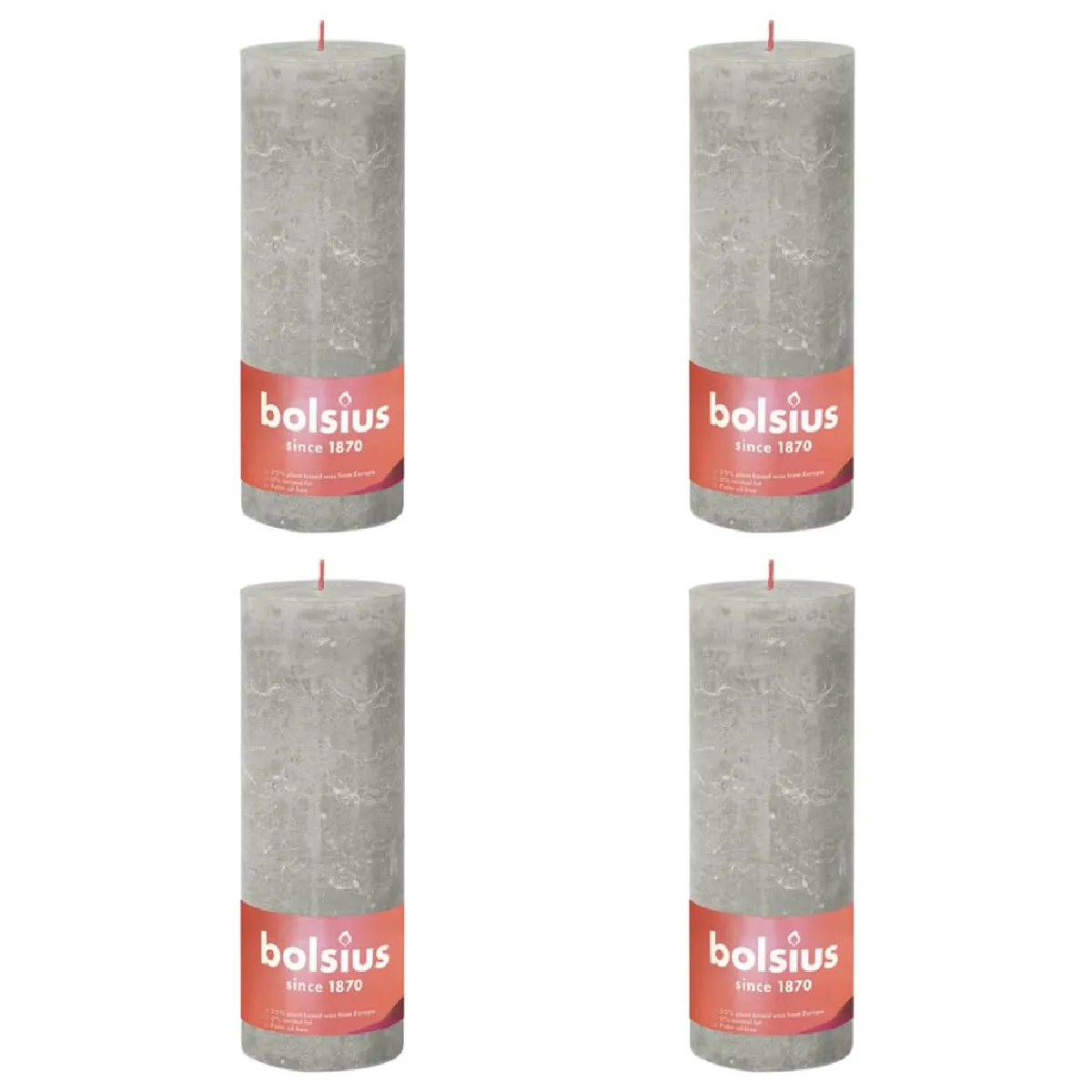 Bolsius Bougies Gris Sableux