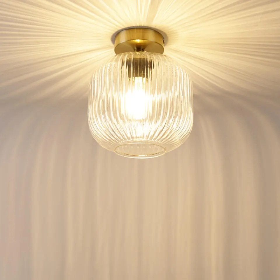 Qazqa plafondlampen karel goudkleurig e27