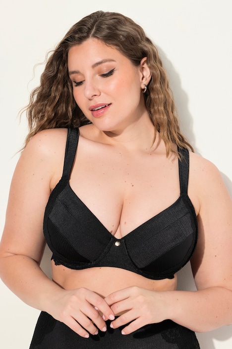 Bügel-BH, Softcups, Satin, Spitze, Cup B - F
