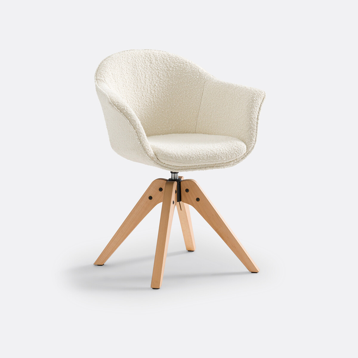 LA REDOUTE INTERIEURS<br>Cadeira de escritório giratória em bouclé, Melona