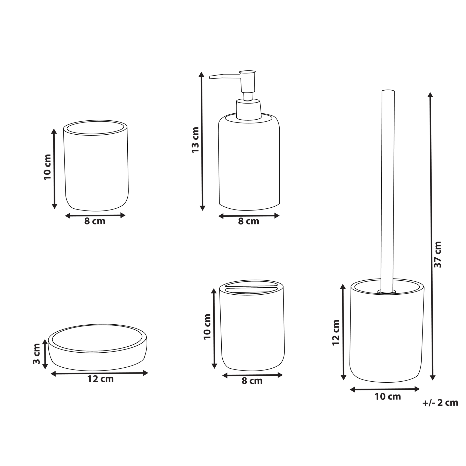 Beliani - CAMANA - Badkameraccessoireset - Wit - Polyresin