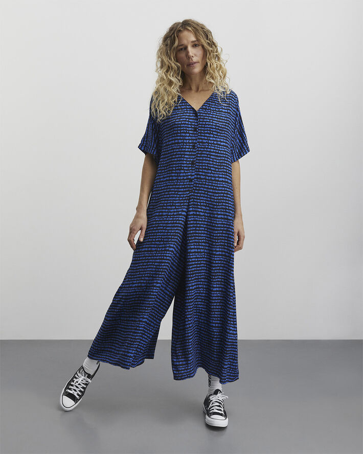 Mads Nørgaard - Copenhagen Star Lina Jumpsuit AOP Blå med print
