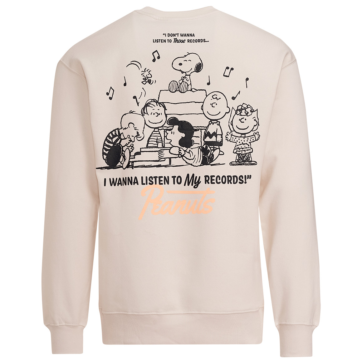 Jonas Nielsen Peanuts Sweatshirt mit Rückenprint beige