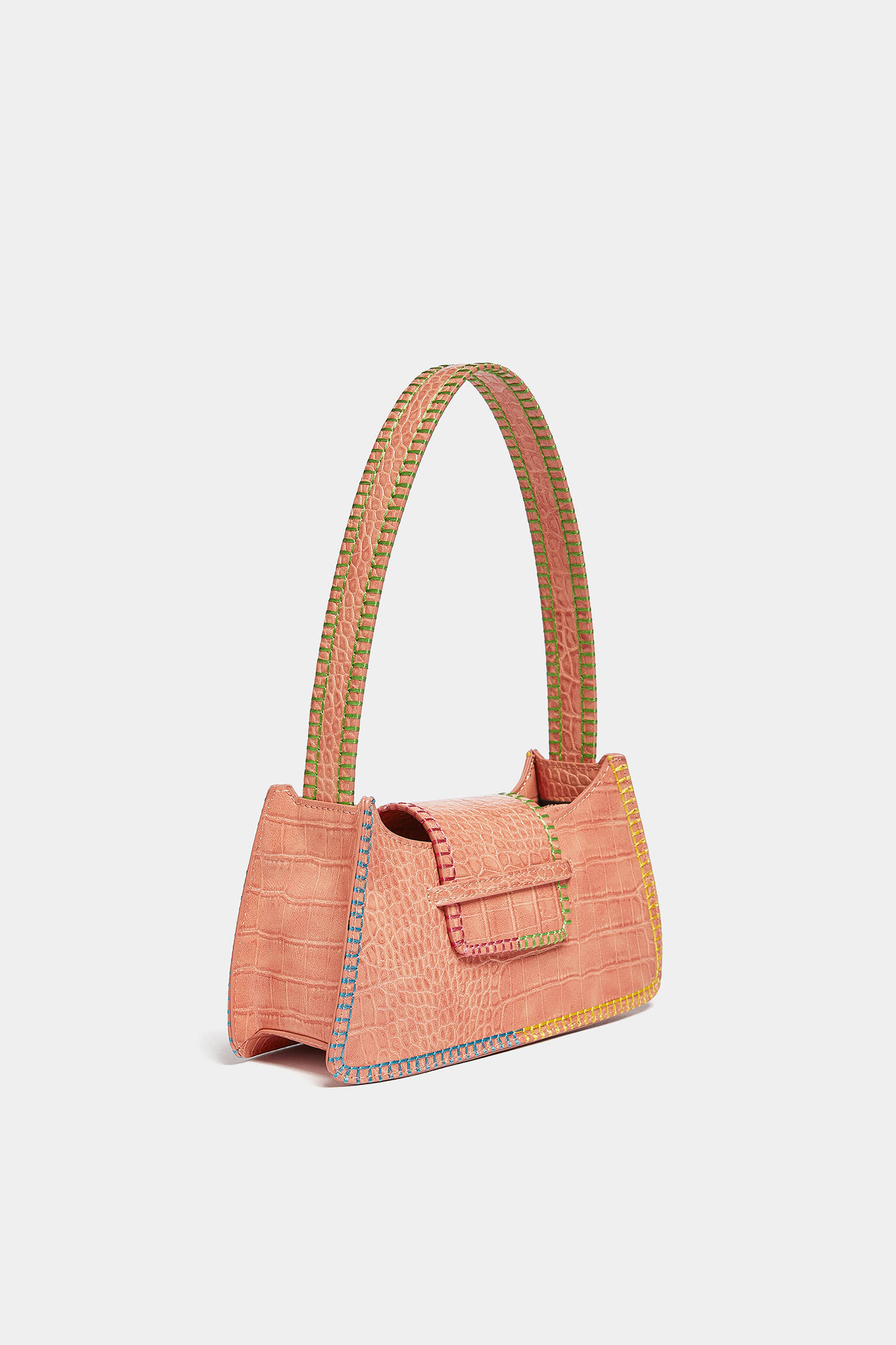 Bolsa de ombro costurada - Laranja