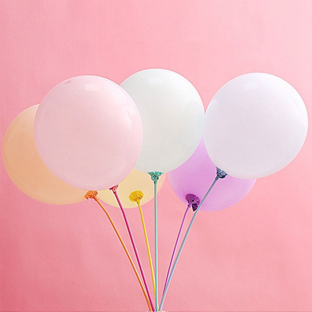 (100er Set) 42cm Luftballon Ständer Ballon Stange Stab Halterung - Assortiert