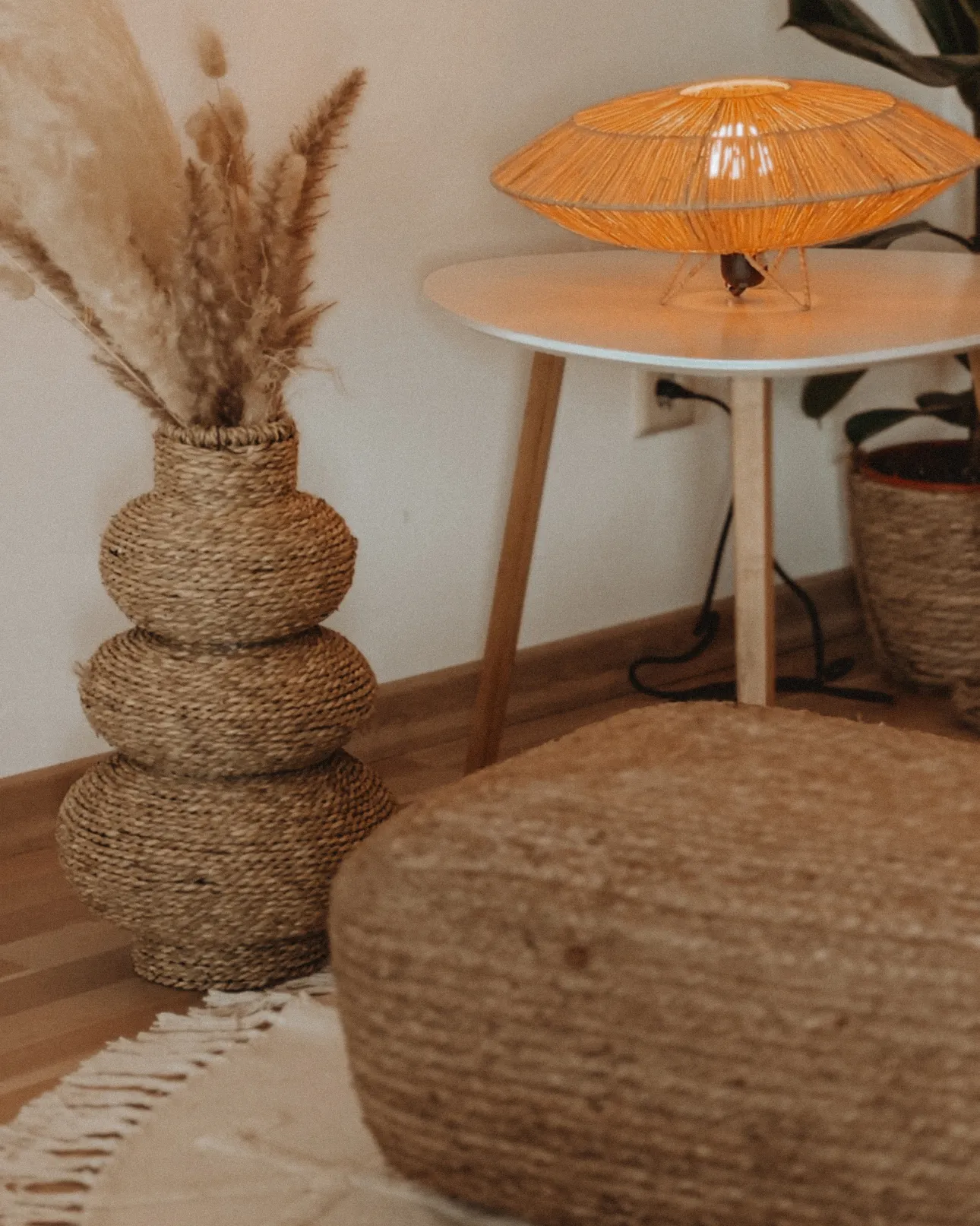 Tafellamp MENTIRI Wicker Natuurlijk