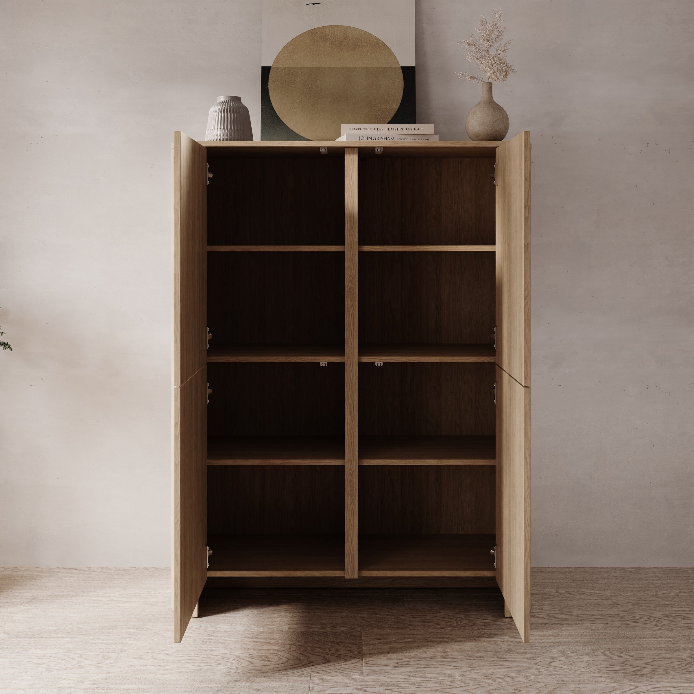 Meubella - Barbados - Dressoir - Eiken - 103x39x132 cm