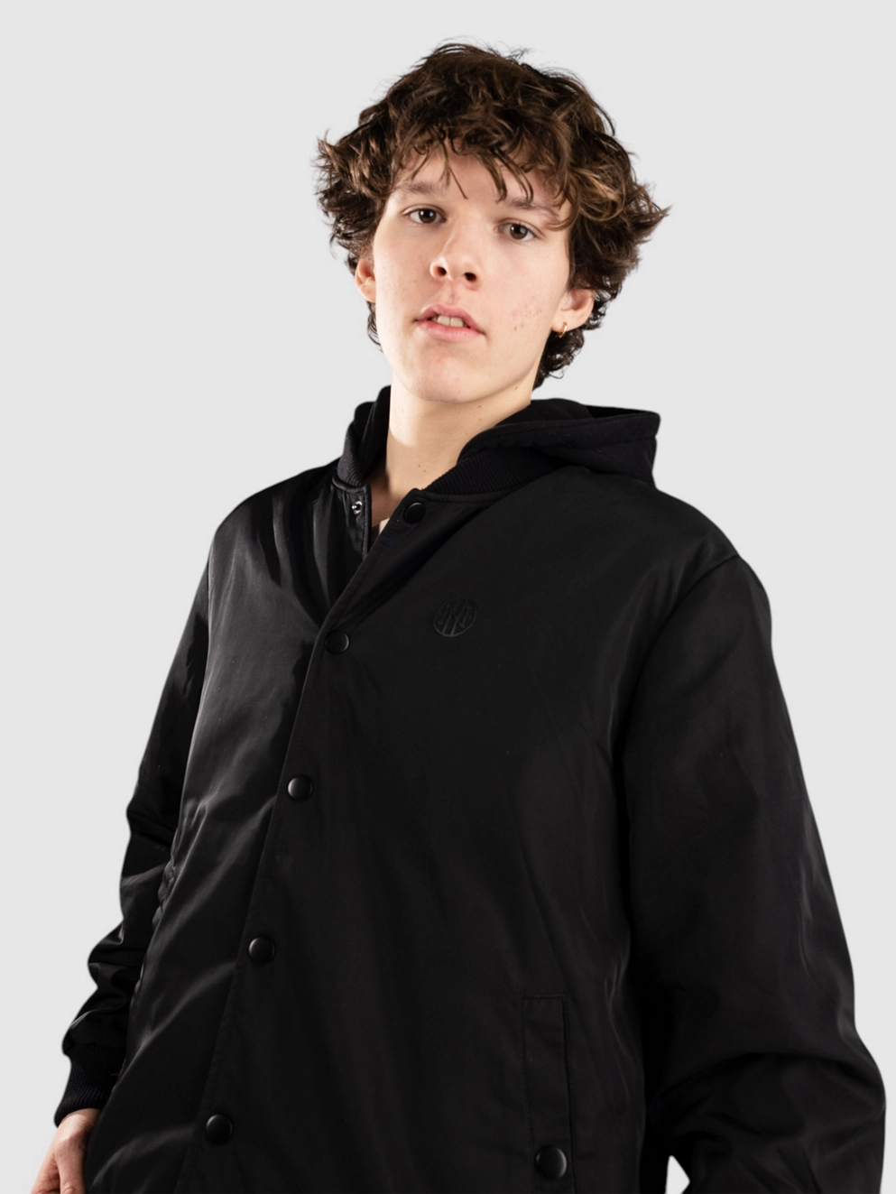 Ninth Hall Varsity Bomber Jacket black
