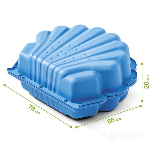 Bac à sable en plastique coquillage avec couvercle
