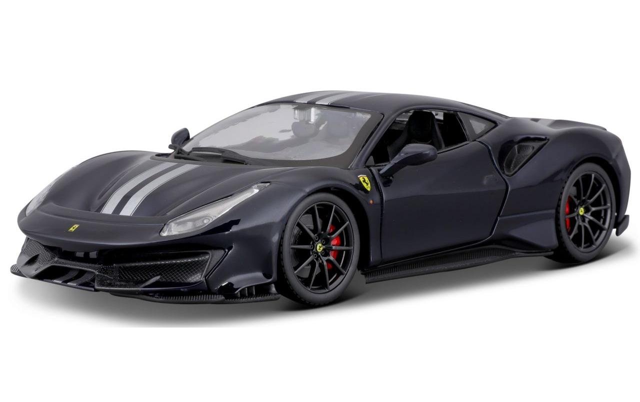 Ferrari R&P 488 Pista Schwarz 1:24Sammlermodell im Massstab 1:24