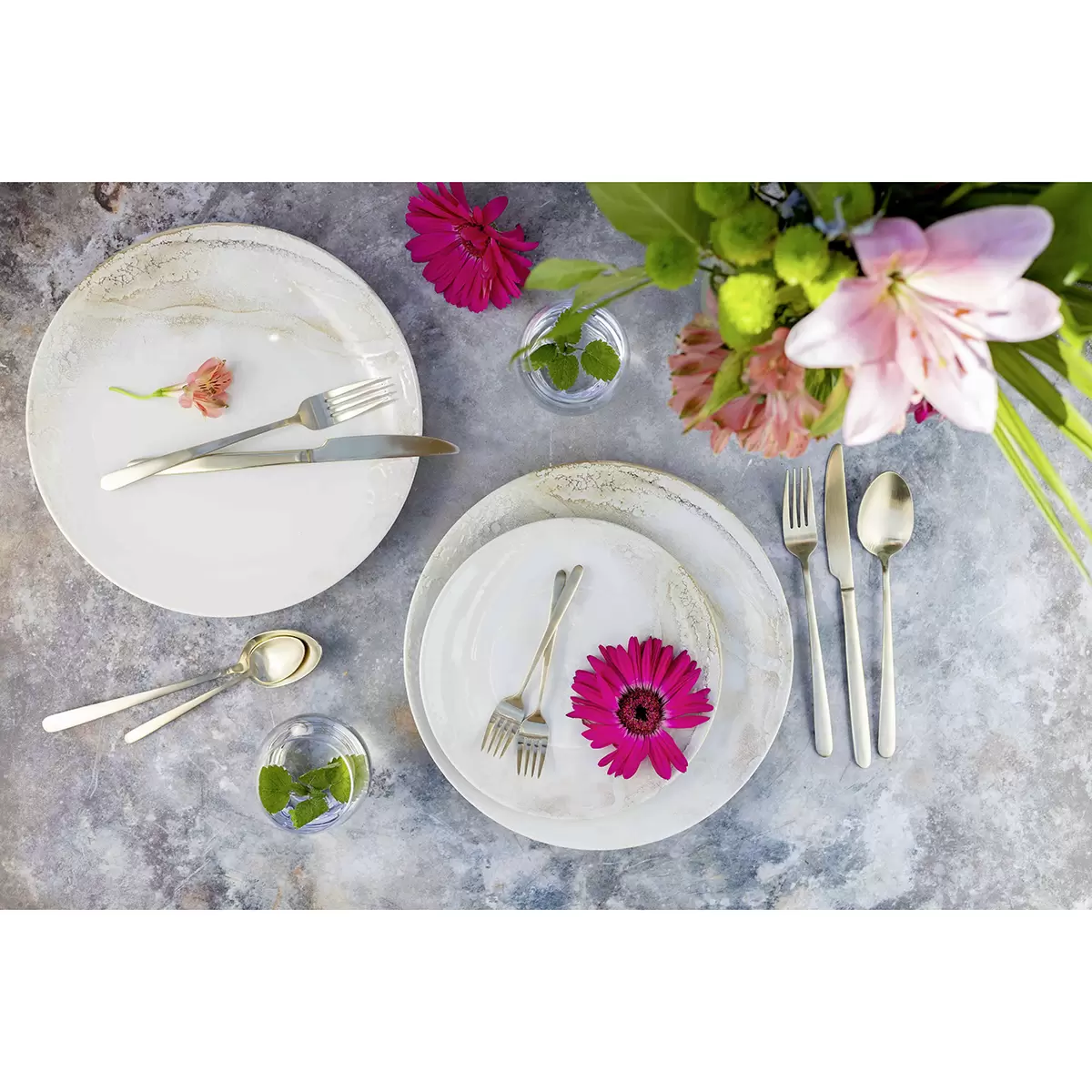 Kombiservice 24-tlg. PROFESSIONAL DINING weiss,gold