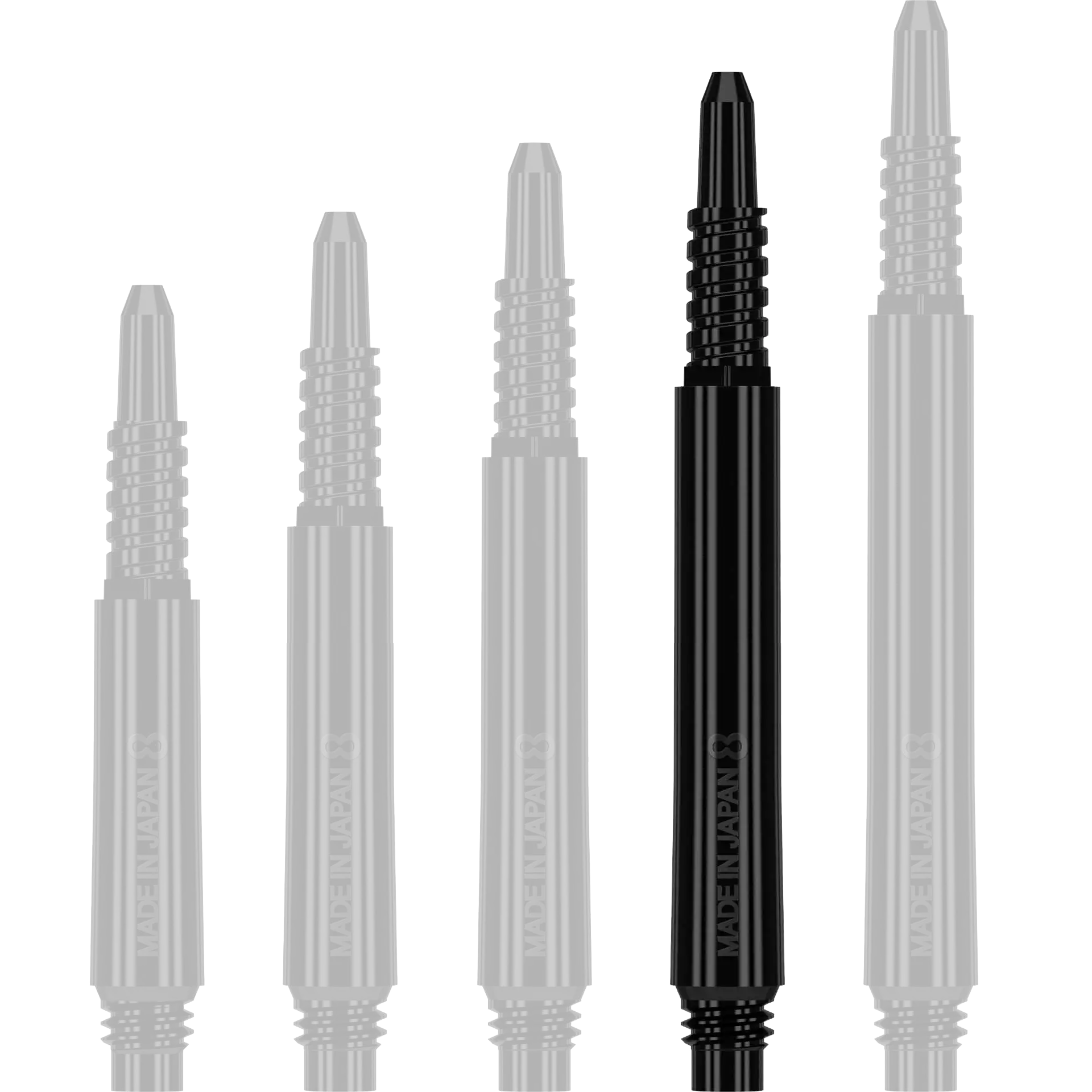 8 Flight - Regular Fixed Shaft - Schwarz