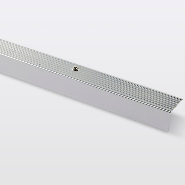 Nez de marche en aluminium décor métal brillant GoodHome 25 x 20 x 900 mm.
