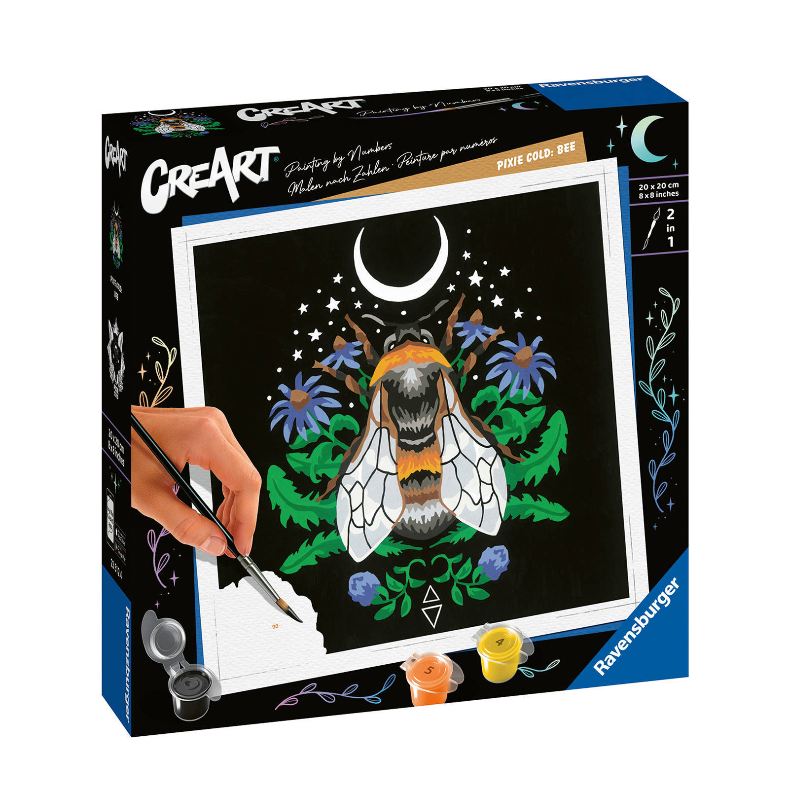 Ravensburger Pixie Cold Edition Bee - Schilderen op nummer voor volwassenen
