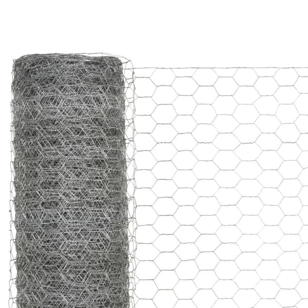 vidaXL Trådgjerde kylling galvanisert stål 25x1,5 m sølv