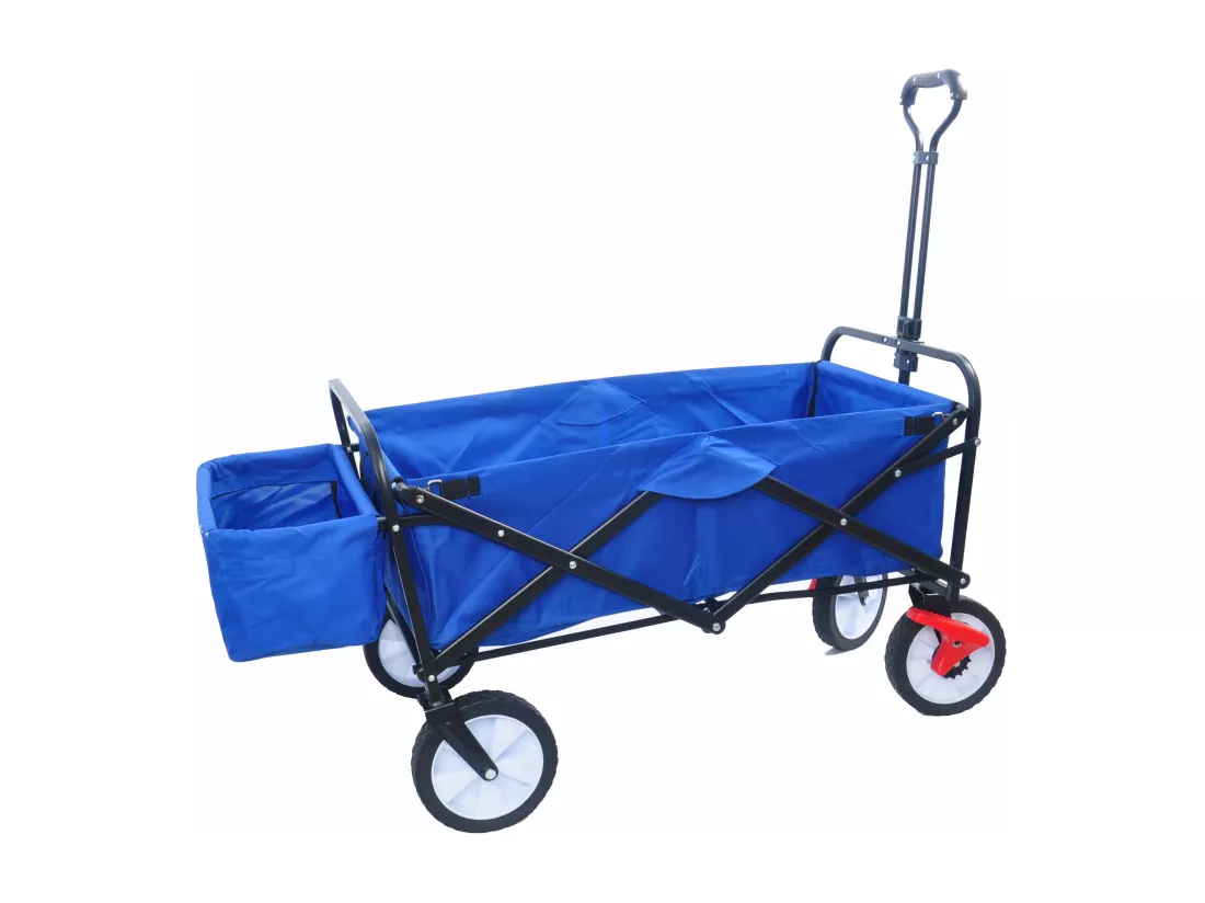 Chariot pliable en tissu,d108cm×w52cm,bleu