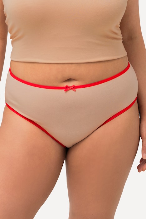 Midislips, 5er-Pack, farbige Kanten
