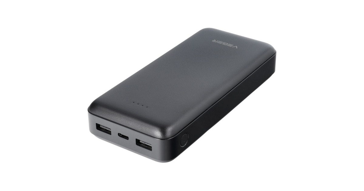 VEGERA20 powerbank 20.000 mAh  (Zwart)