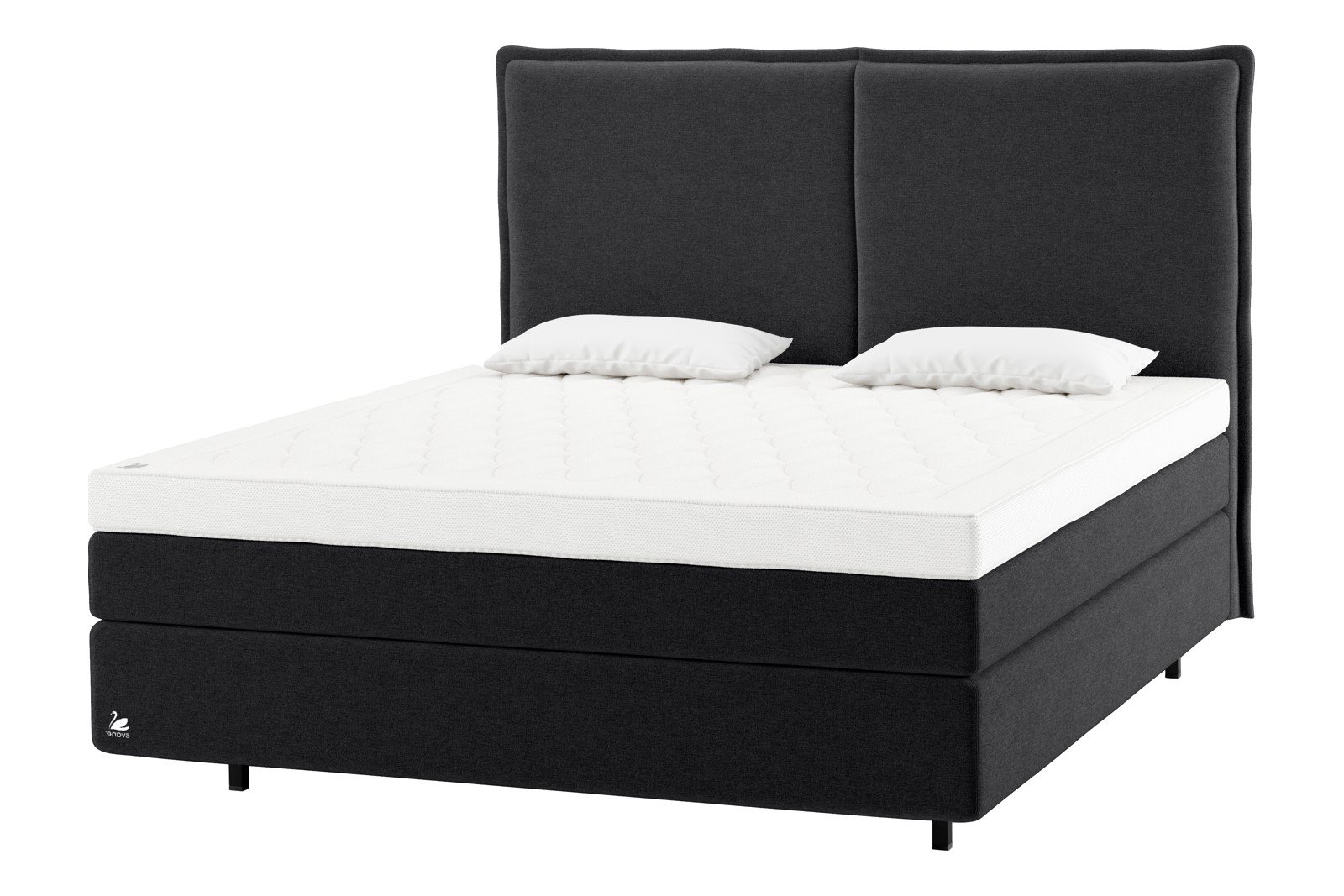 Celia Plus kontinentalseng 150x200 cm Tekstil Moment Midnight, Heaven Duo overmadrass og Floating ben, gavl selges separate