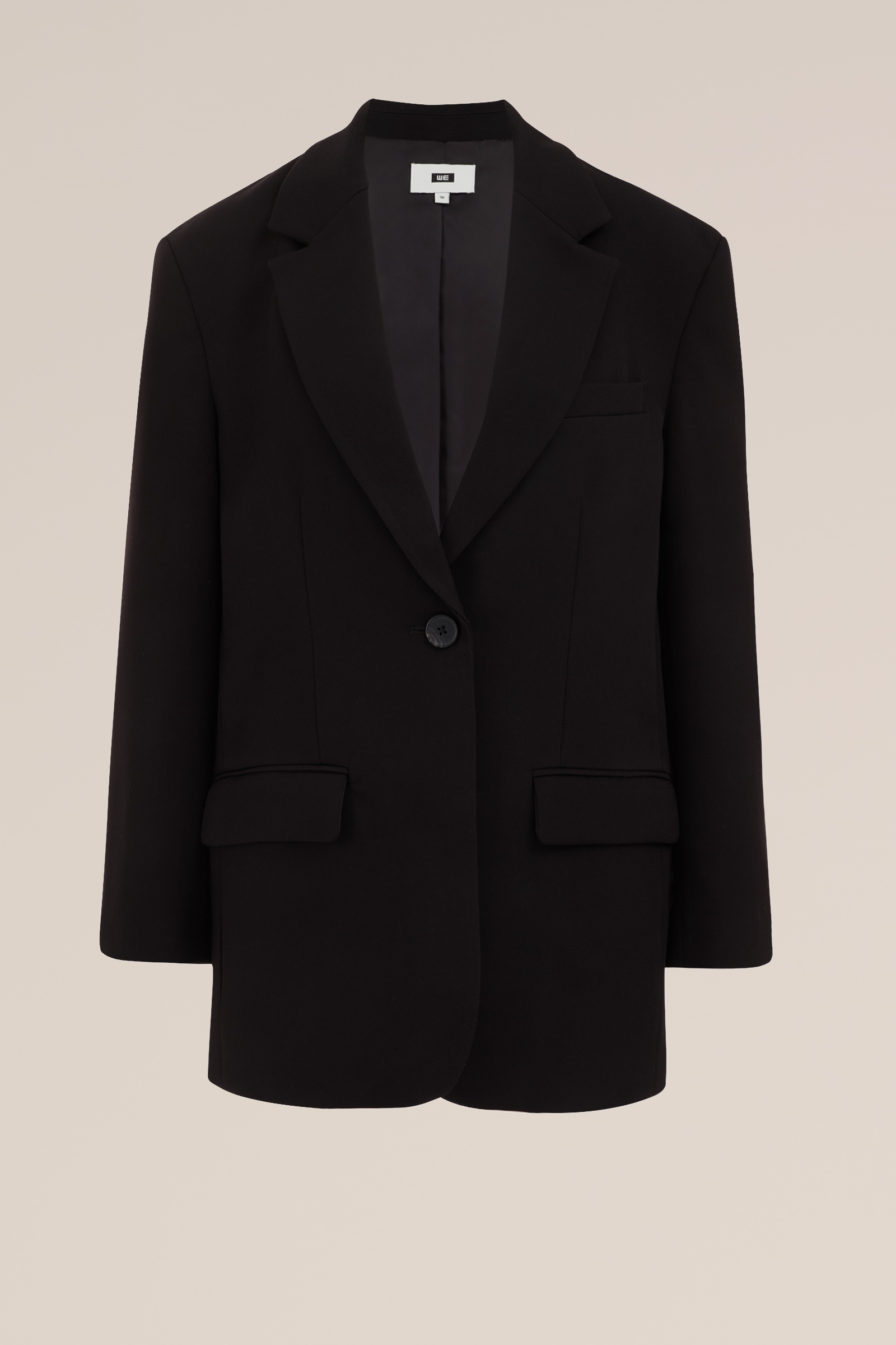 boyfriend fit blazer WE Fashion Zwart