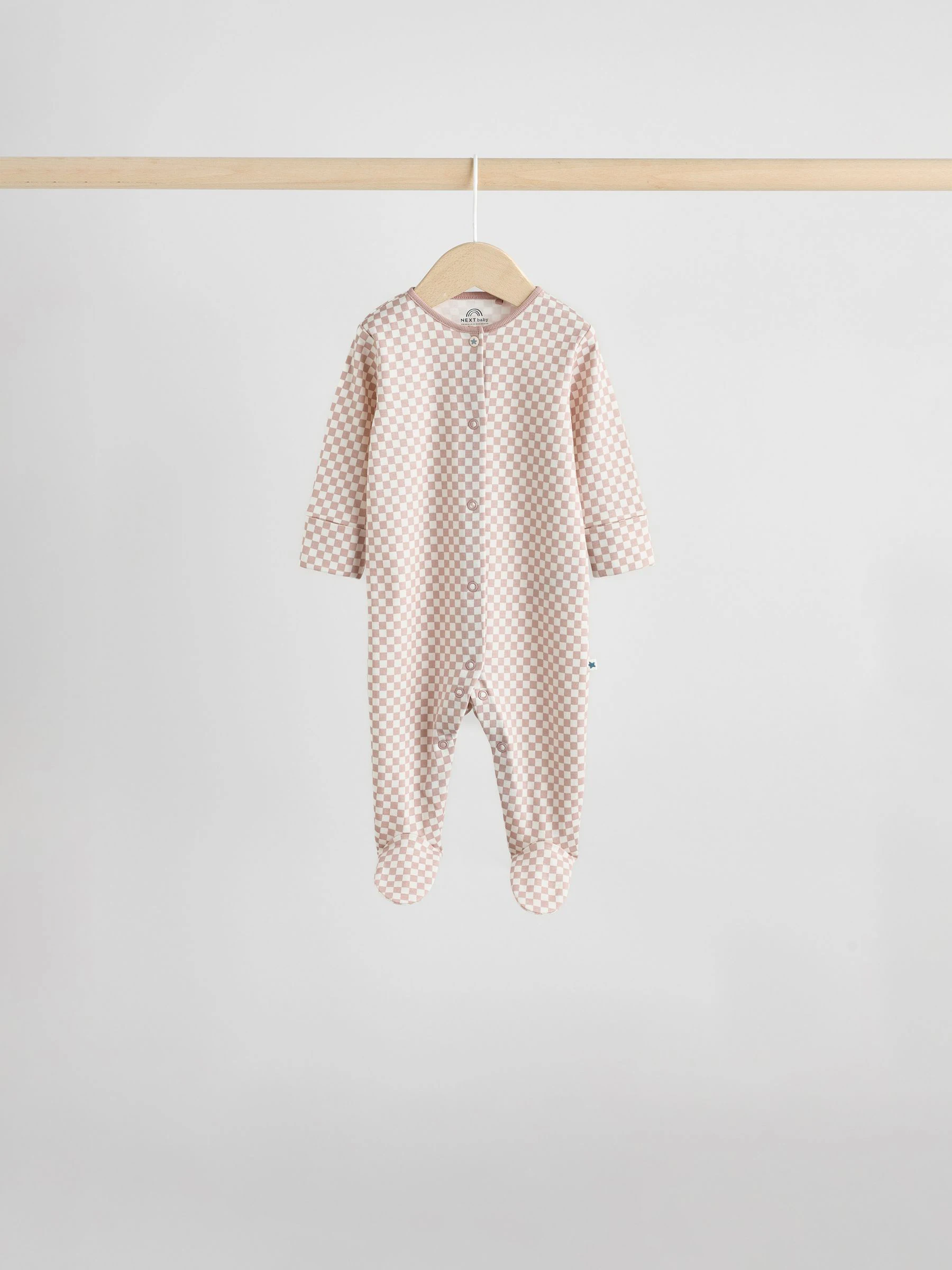 Blauw - Baby Popper Sleepsuits 7 Pack (0mths-2yrs)