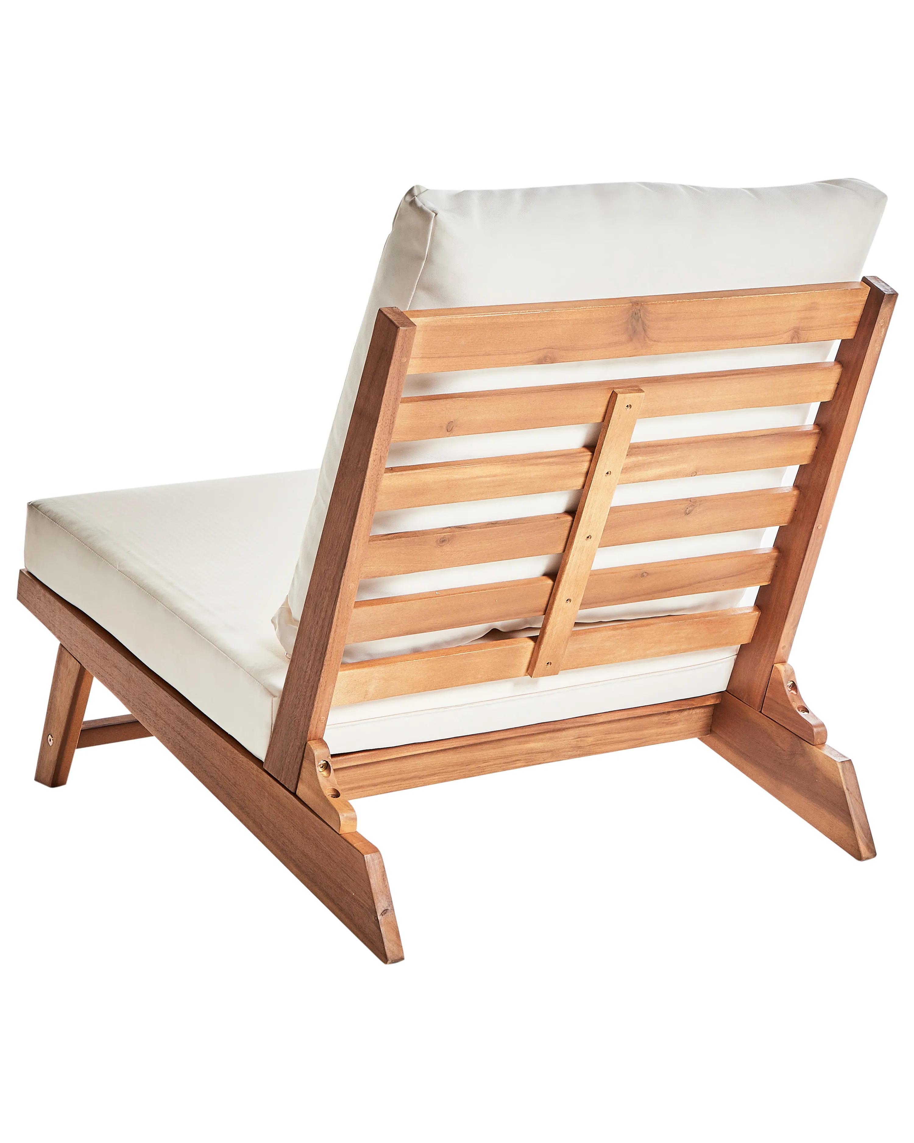 Set van 2 stoelen met zitkussen MICCIANO Acaciahout Gebroken wit