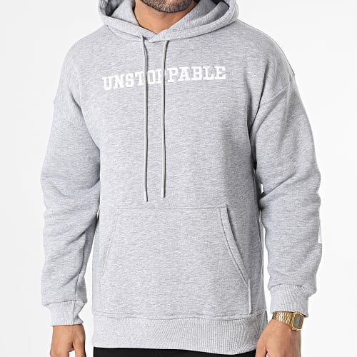 Sweat Capuche 8017 Gris Chiné