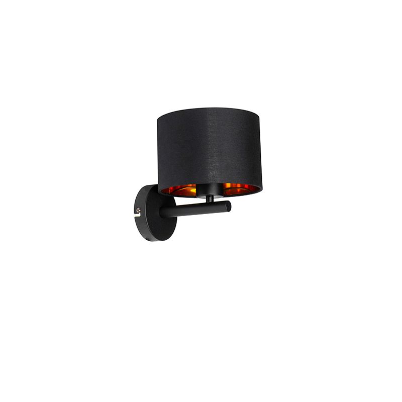 Moderne wandlamp zwart met goud - VT 1
