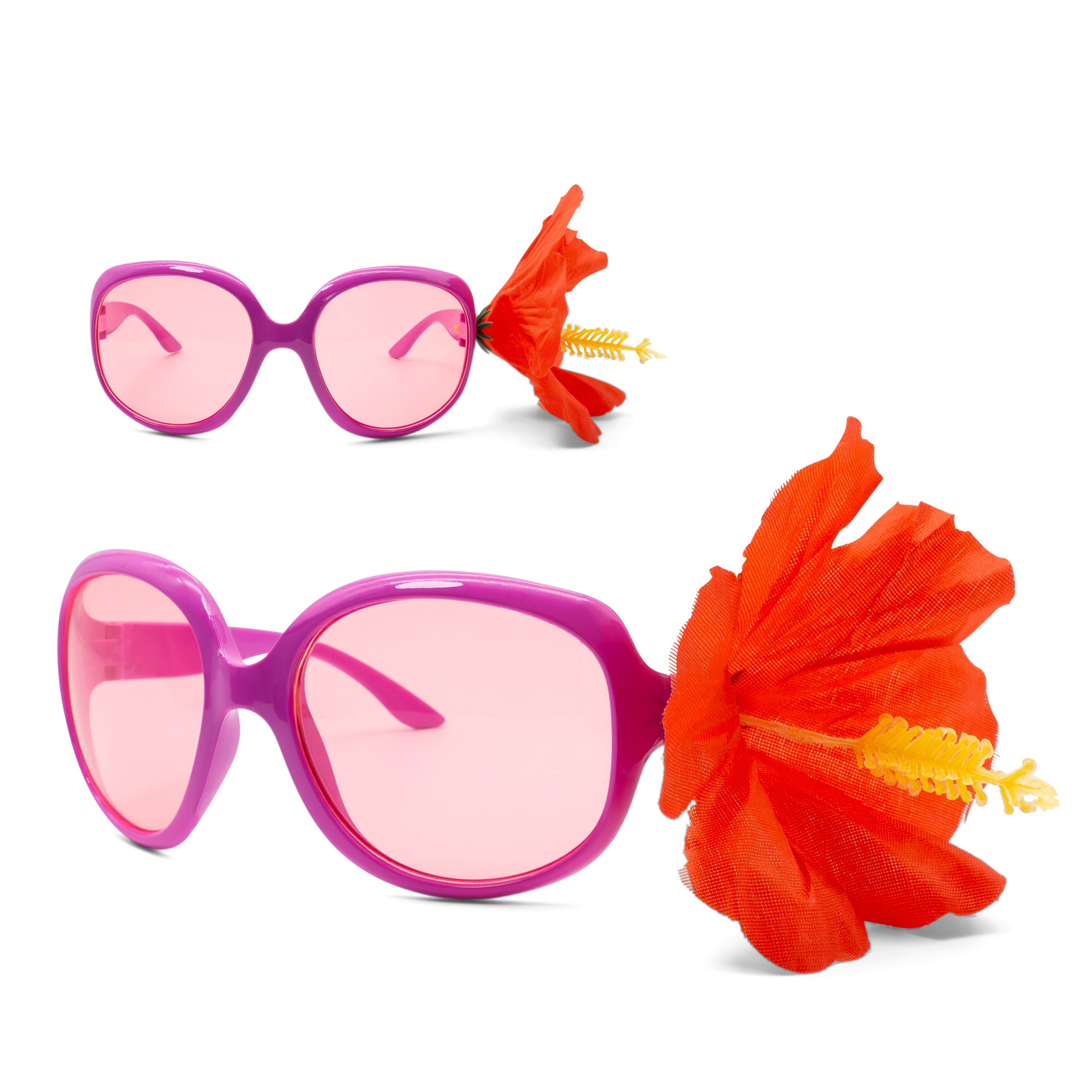 (6er Set) Photo Booth Sommer Brille Fotorequisite Party Sonnenbrille Verkleidungs Accessoire für lustige Bilder - Hawaii