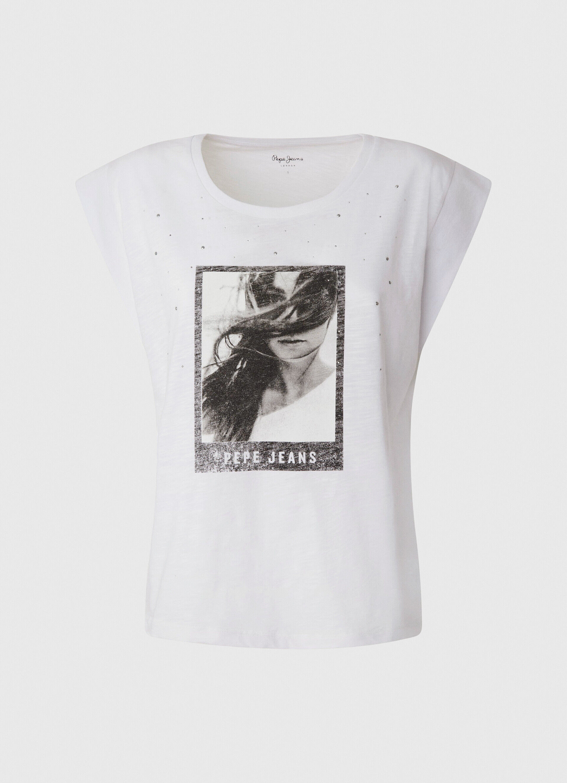 CAMISETA COM ESTAMPA FOTOGRÁFICA - branca
