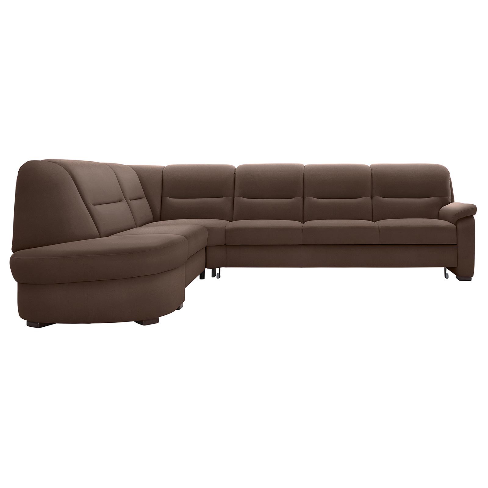 polsterpower Ecksofa - Saddle nougat - Basismodell - Ottomane links