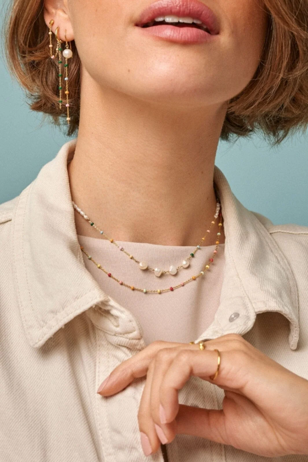 Enamel Copenhagen Necklace, Lola Perla