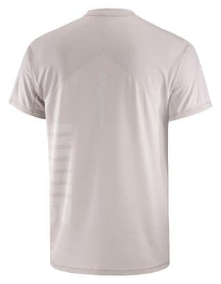 Maillot manches courtes Salomon Sense Aero Graphic Beige/Blanc Homme