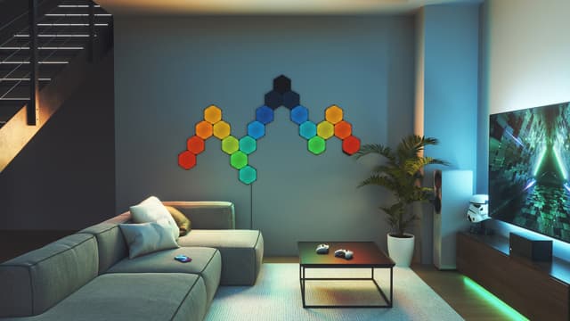 Nanoleaf Shapes Ultra Black Hexagon startersæt (9 paneler)