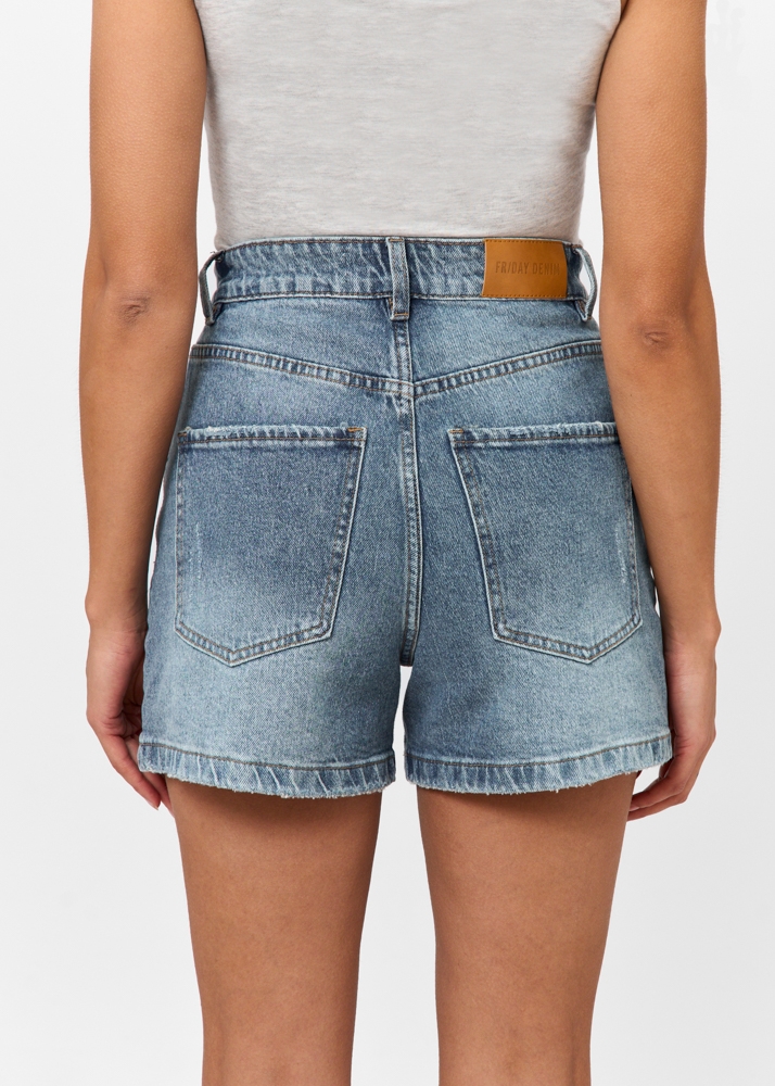 Relaxed short navy blauw