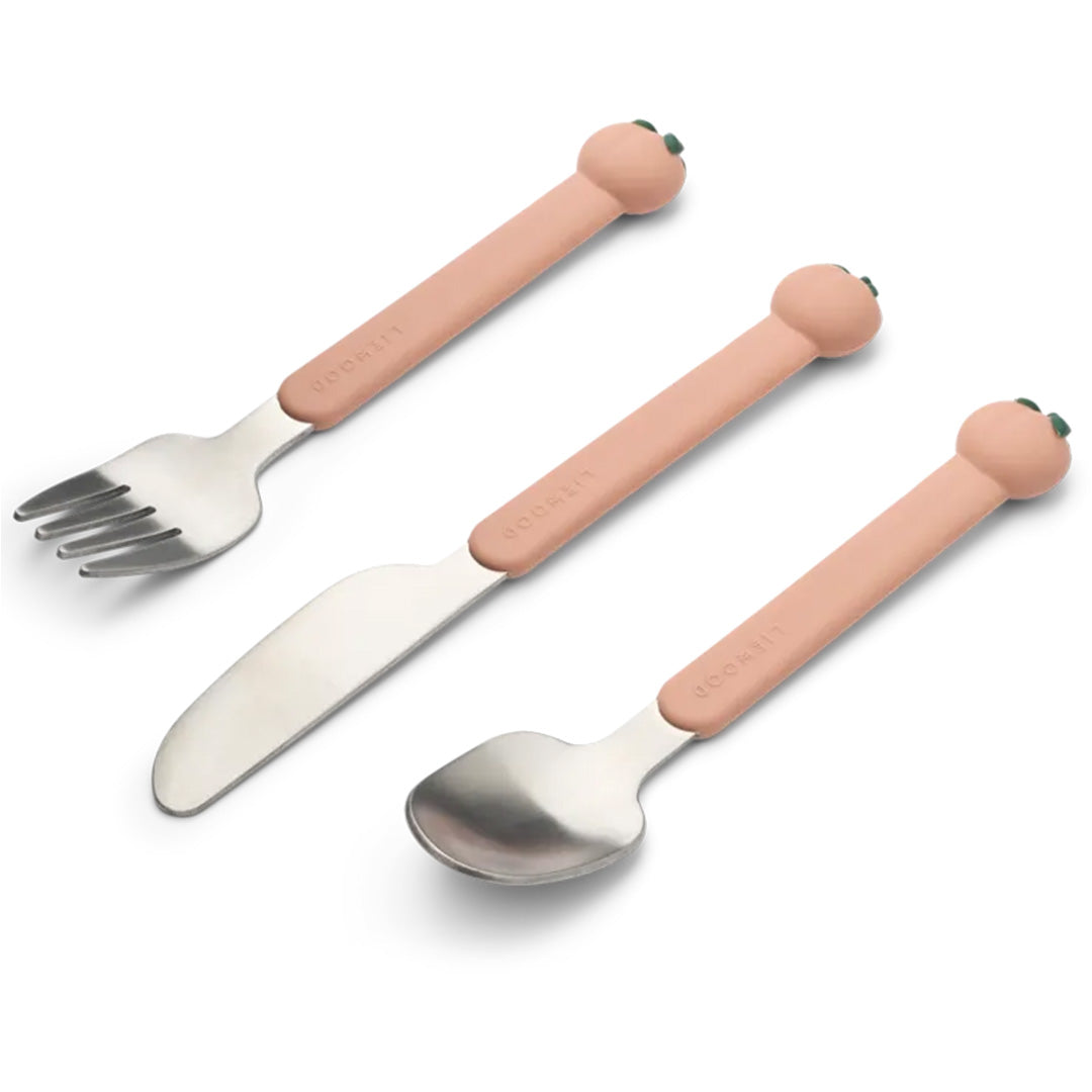 liewood rvs kinderbestek tove - peach pale tuscany - 3st