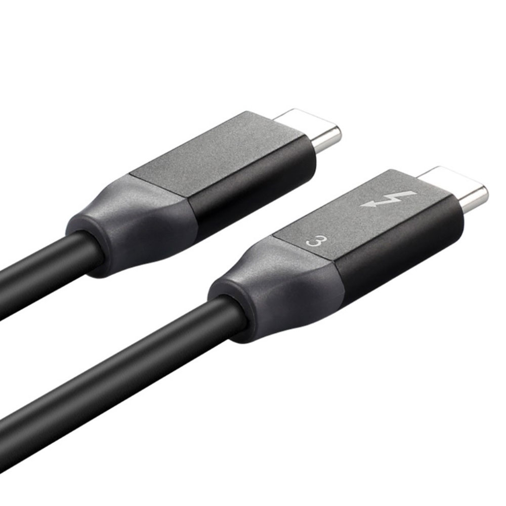(1.2m) 100W USB C auf USB C Ladekabel Thunderbolt 3 Datenkabel 4K Monitor-Verbindungskabel 40 Gbit/s - Schwarz